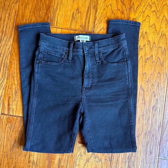 Madewell 10” High Rise Skinny Jeans Black Size 26P NWT - Picture 2 of 7